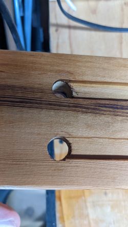 Holes to the back