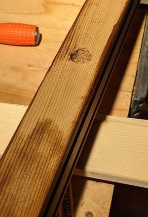 Button holes, mid-finishing