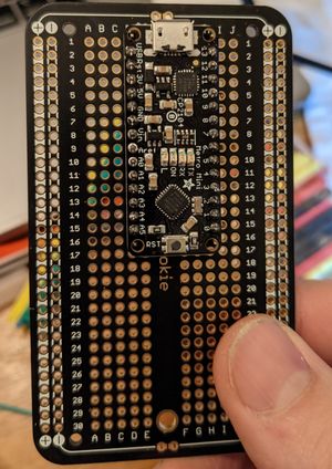 The Arduino Metro on a protoboard
